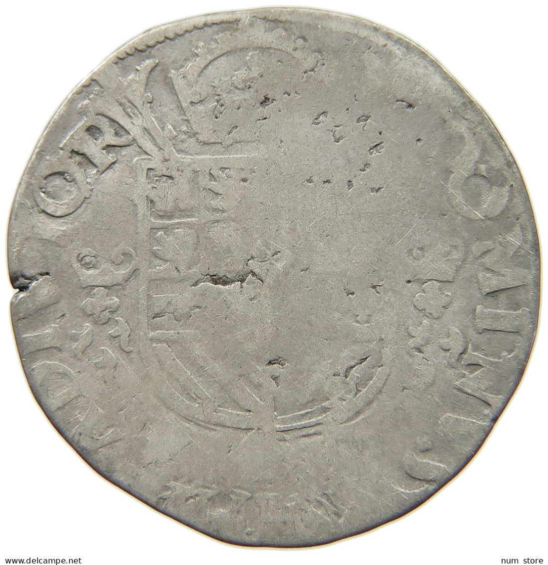 SPANISH NETHERLANDS 1/5 PHILIPSDAALDER  FELIPE II. 1556-1598 #t155 0285 - Spanish Netherlands
