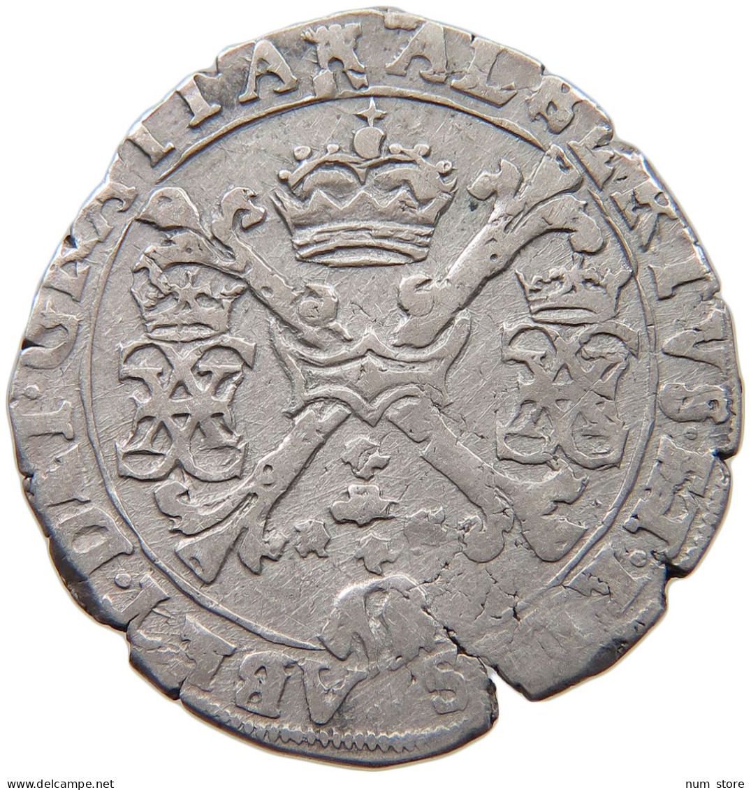 SPANISH NETHERLANDS 1/4 PATAGON  Albert & Isabella (1598-1621) #t118 0061 - Paesi Bassi Spagnoli