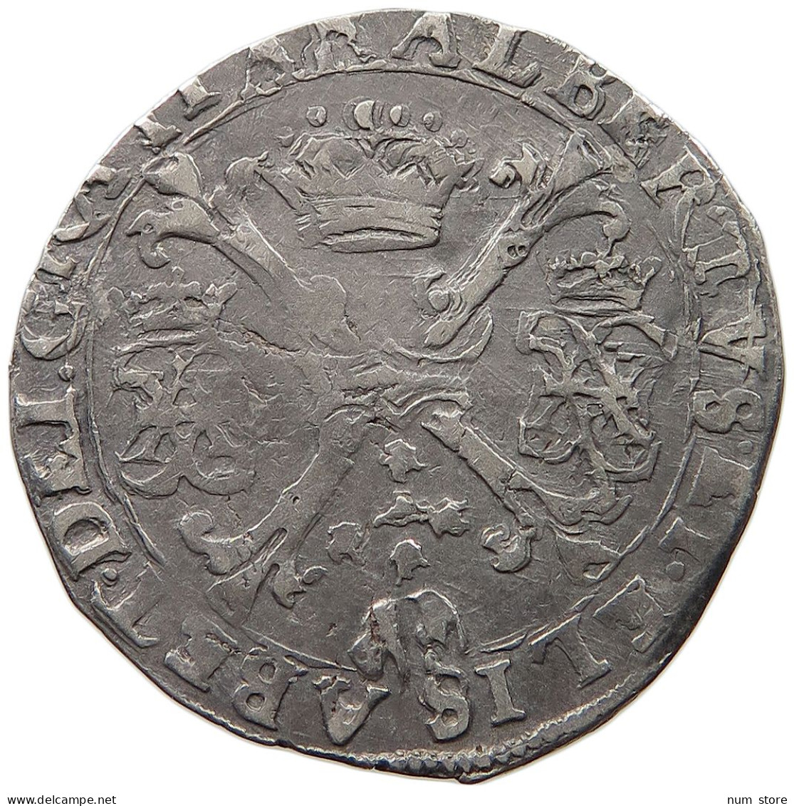 SPANISH NETHERLANDS 1/4 PATAGON  Albert & Isabella (1598-1621) #t118 1095 - Spanische Niederlande