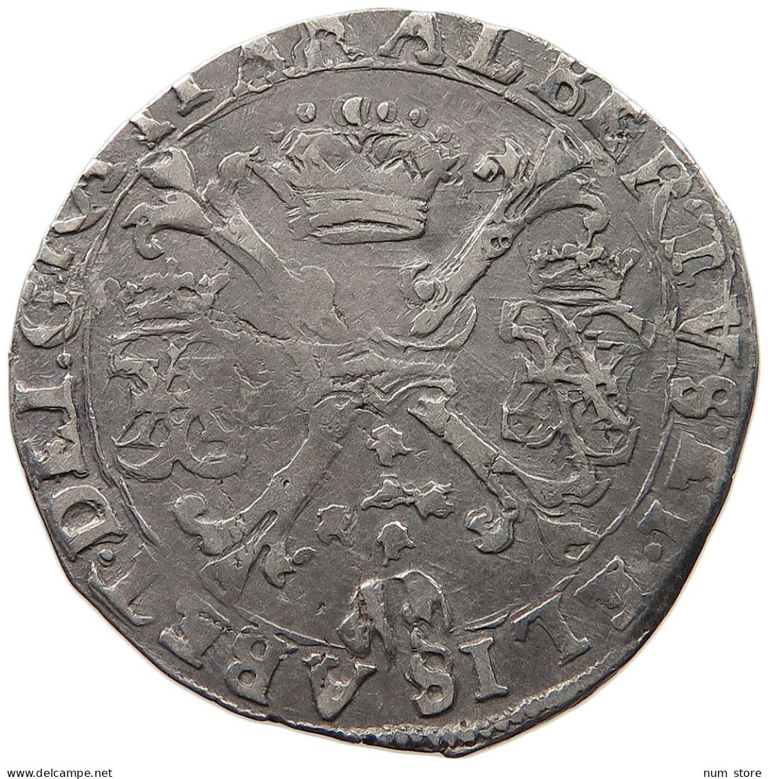 SPANISH NETHERLANDS 1/4 PATAGON  Albert & Isabella (1598-1621) #t118 1095 - Países Bajos Españoles