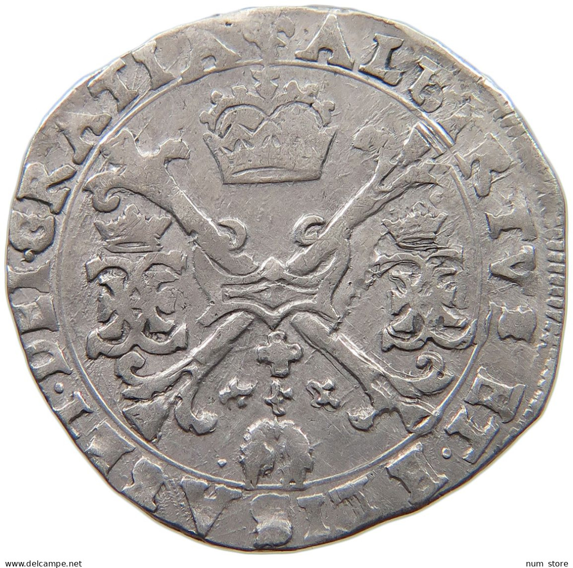 SPANISH NETHERLANDS 1/4 PATAGON  Albert & Isabella (1598-1621) #t118 0057 - Spanische Niederlande