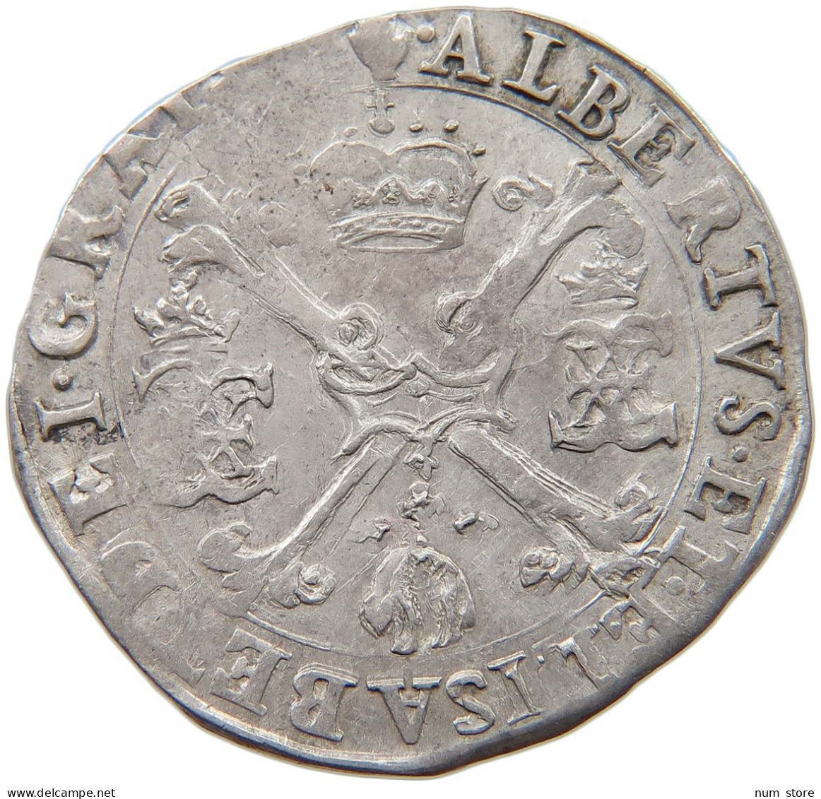 SPANISH NETHERLANDS 1/4 PATAGON  Albert & Isabella (1598-1621) #t118 0059 - Spanish Netherlands