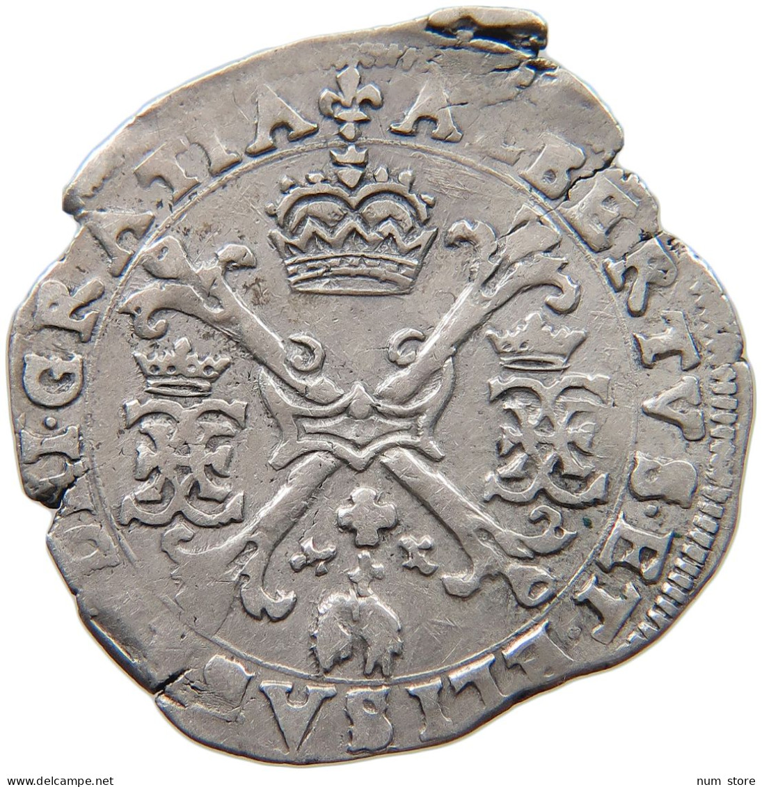 SPANISH NETHERLANDS 1/4 PATAGON  Albert & Isabella (1598-1621) #t118 0065 - Spaanse Nederlanden