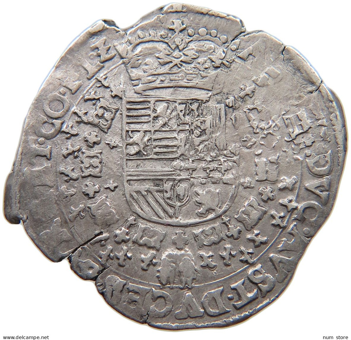 SPANISH NETHERLANDS 1/4 PATAGON  Albert & Isabella (1598-1621) #t118 0065 - Spaanse Nederlanden