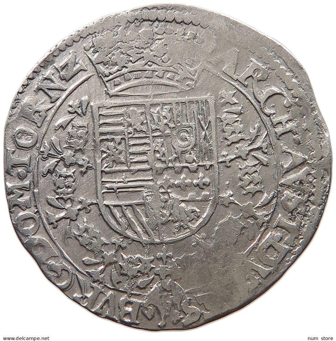 SPANISH NETHERLANDS 1/4 PATAGON  Albert & Isabella (1598-1621) #t118 1097 - Spanische Niederlande