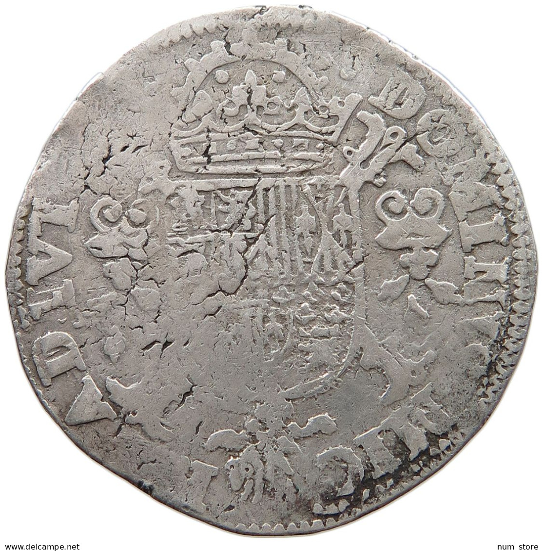 SPANISH NETHERLANDS 1/2 PHILIPSDAALDER 1566 FELIPE II. 1556-1598 #t118 0019 - Spanish Netherlands