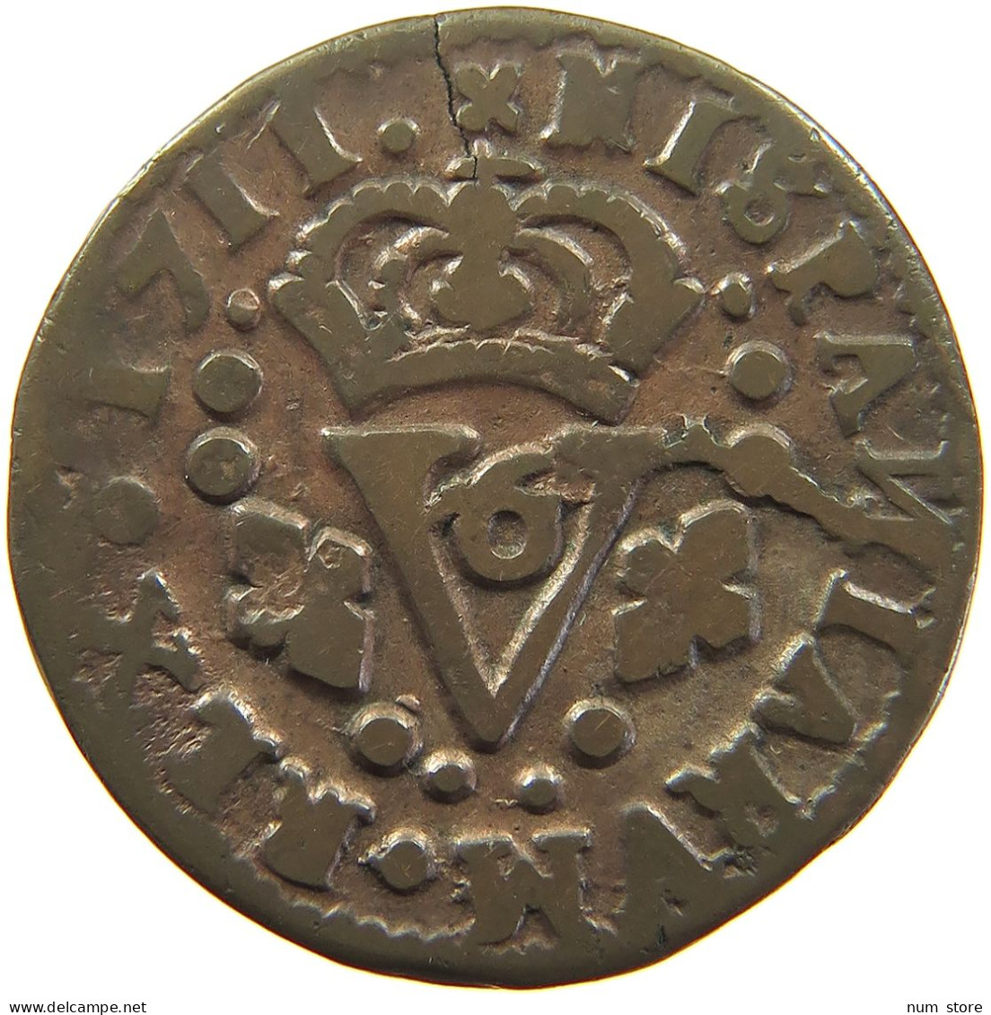 SPAIN VALENCIA SEISENO 1711 Felipe V. (1700-1746) #t015 0581 - Münz- Und Jahressets