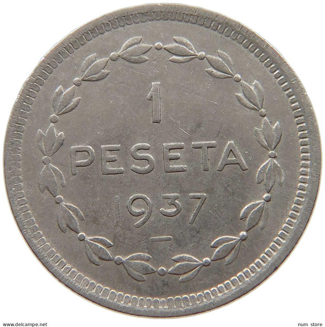 SPAIN PESETA 1937 Alfonso XIII. (1886–1941) #s040 0247 - 1 Peseta