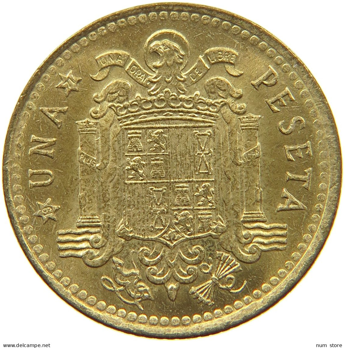 SPAIN PESETA 1966 71 Francisco Franco 1939-1975 #s055 0771 - 1 Peseta