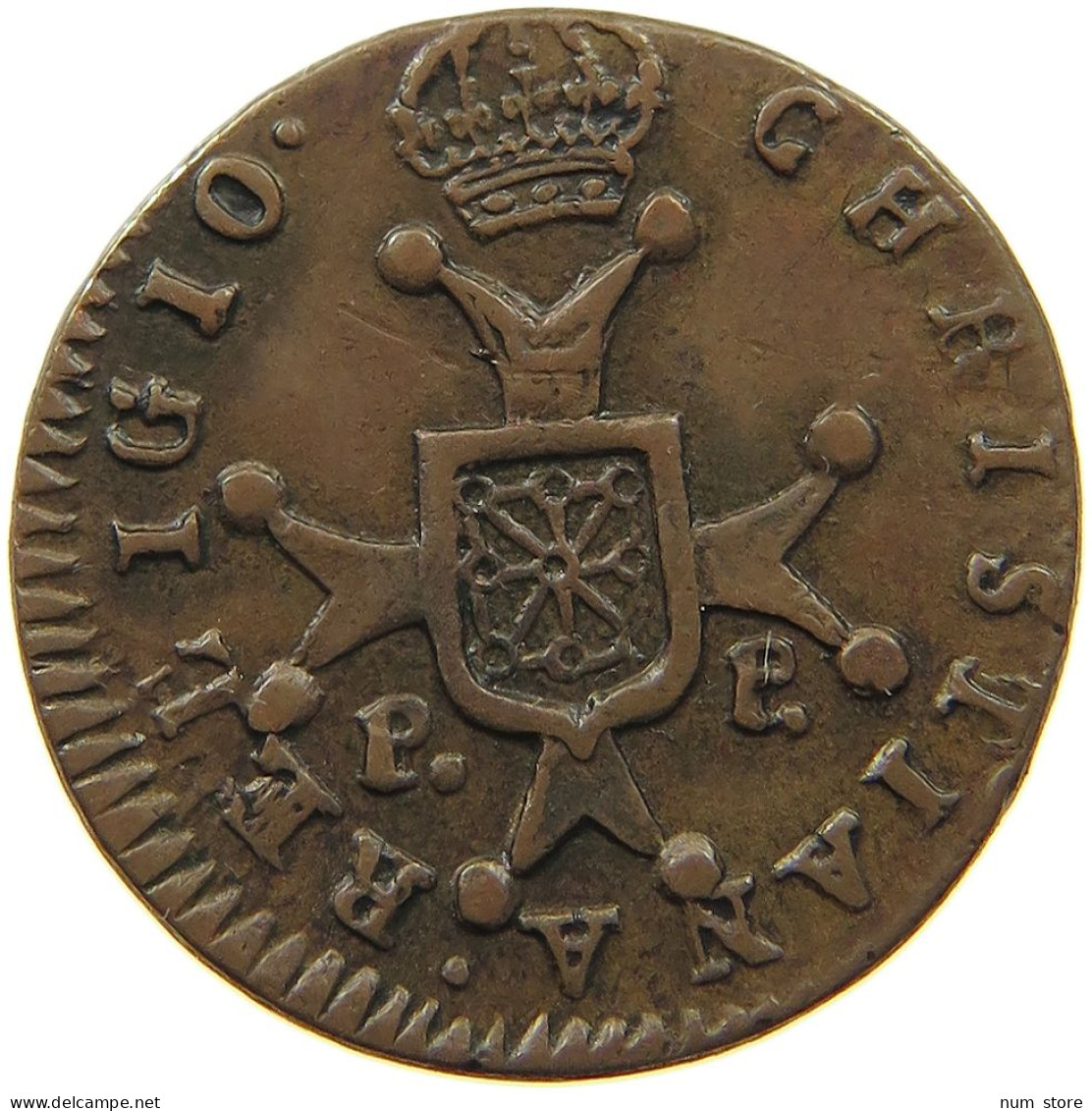 SPAIN NAVARRA MARAVEDI 1826 Ferdinand VII (1808-1833) PAMPLONA #t124 0147 - Monnaies Provinciales