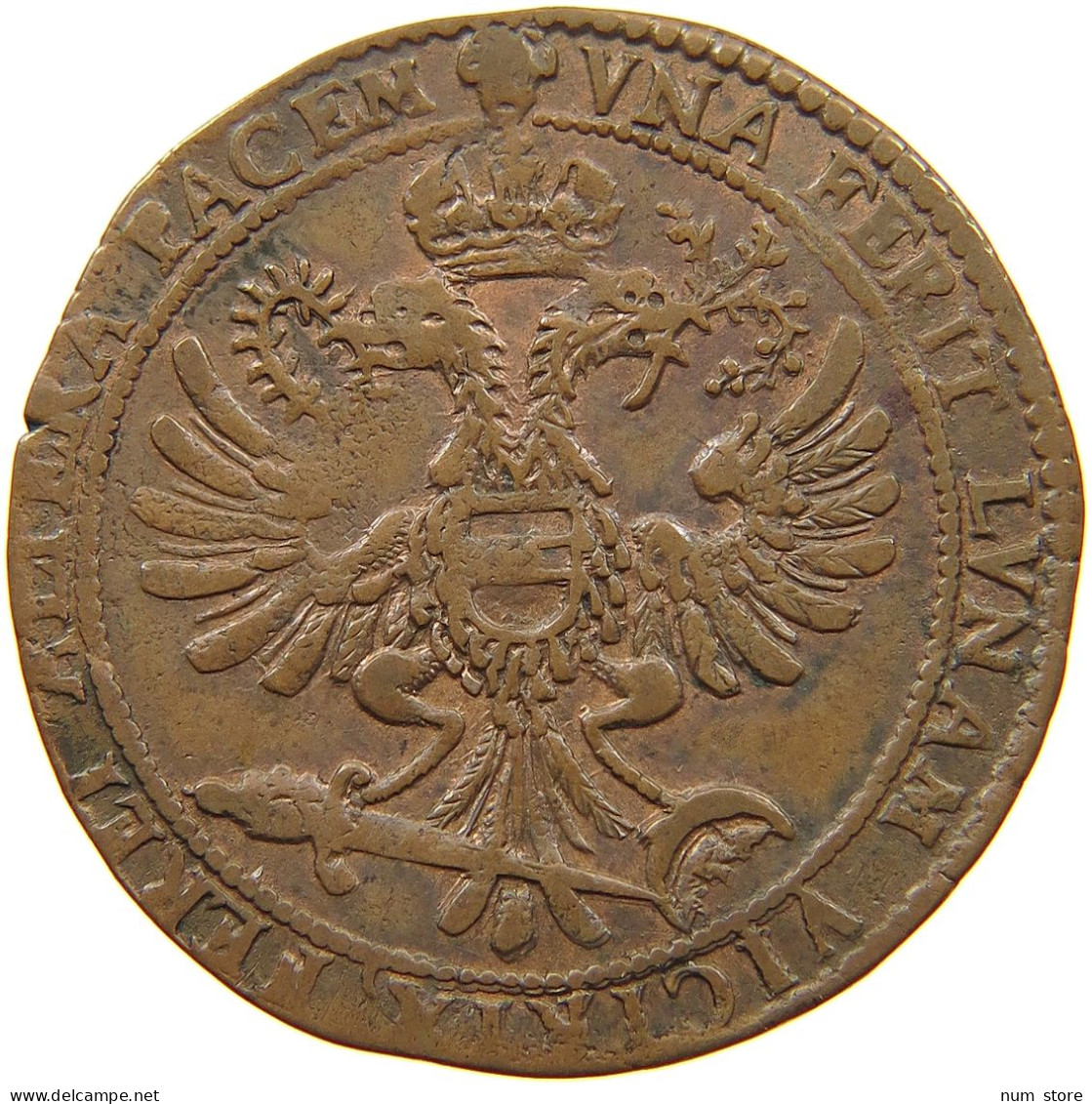 SPANISH NETHERLANDS RECHENPFENNIG 1680 Jean Heymans, City Treasurer BRUSSELS JETON 1680 #t109 0049 - 1556-1713 Spanish Netherlands