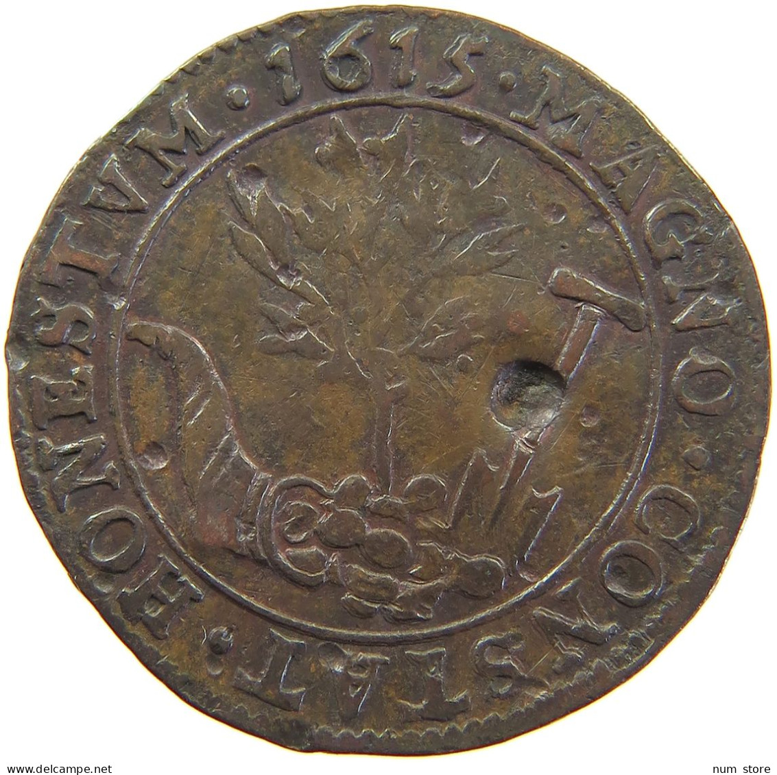 SPANISH NETHERLANDS RECHENPFENNIG 1615  #c060 0261 - 1556-1713 Paesi Bassi Spagnoli