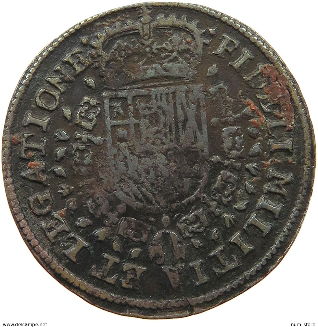 SPANISH NETHERLANDS RECHENPFENNIG 1656 FELIPE IV. 1621-1665 #t099 0461 - 1556-1713 Paesi Bassi Spagnoli