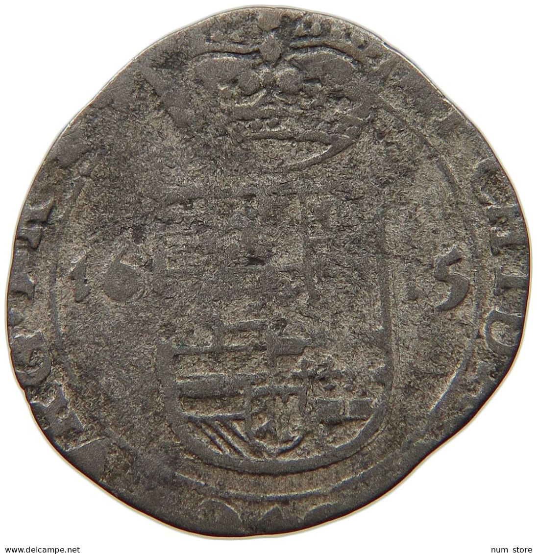 SPANISH NETHERLANDS PATARD 1615 Albert & Isabella (1598-1621) TOURNAI #t116 0117 - 1556-1713 Spanische Niederlande