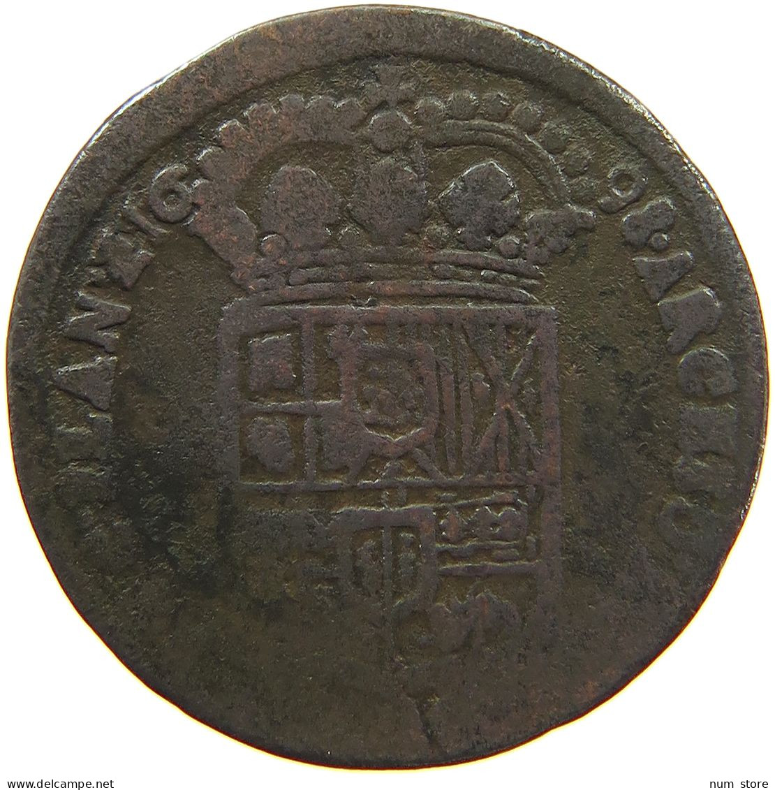 SPANISH NETHERLANDS OORD 1698 CARLOS II (1665-1700) #t137 0231 - 1556-1713 Spanische Niederlande