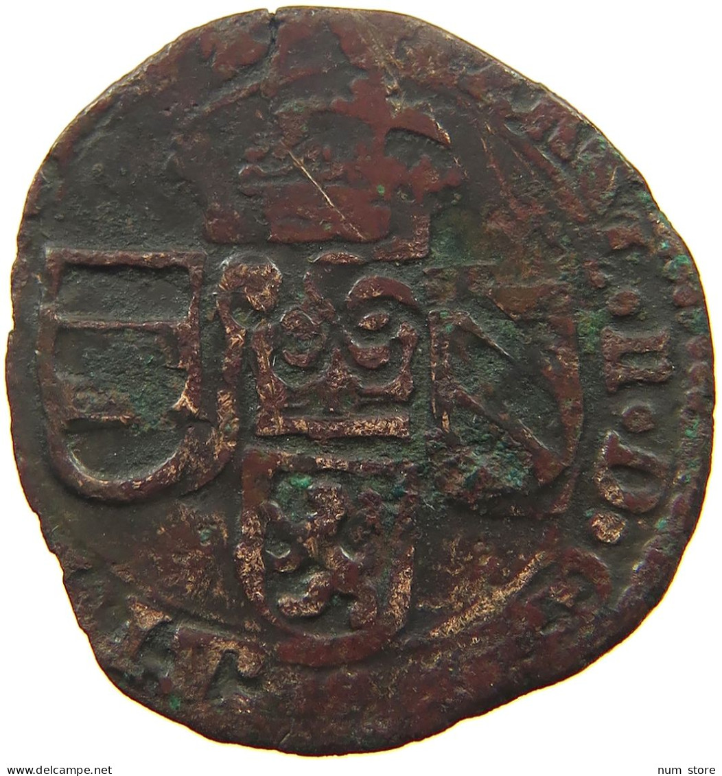 SPANISH NETHERLANDS OORD 1685 CARLOS II (1665-1700) BRABANT DOUBLE STRUCK #s053 0287 - 1556-1713 Spaanse Nederlanden