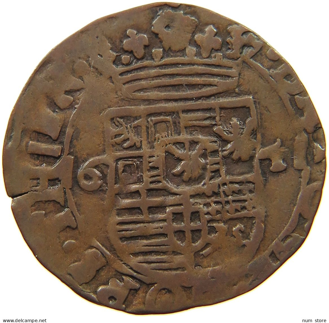 SPANISH NETHERLANDS OORD 1641 FELIPE IV. 1621-1665 #t129 0187 - 1556-1713 Spaanse Nederlanden