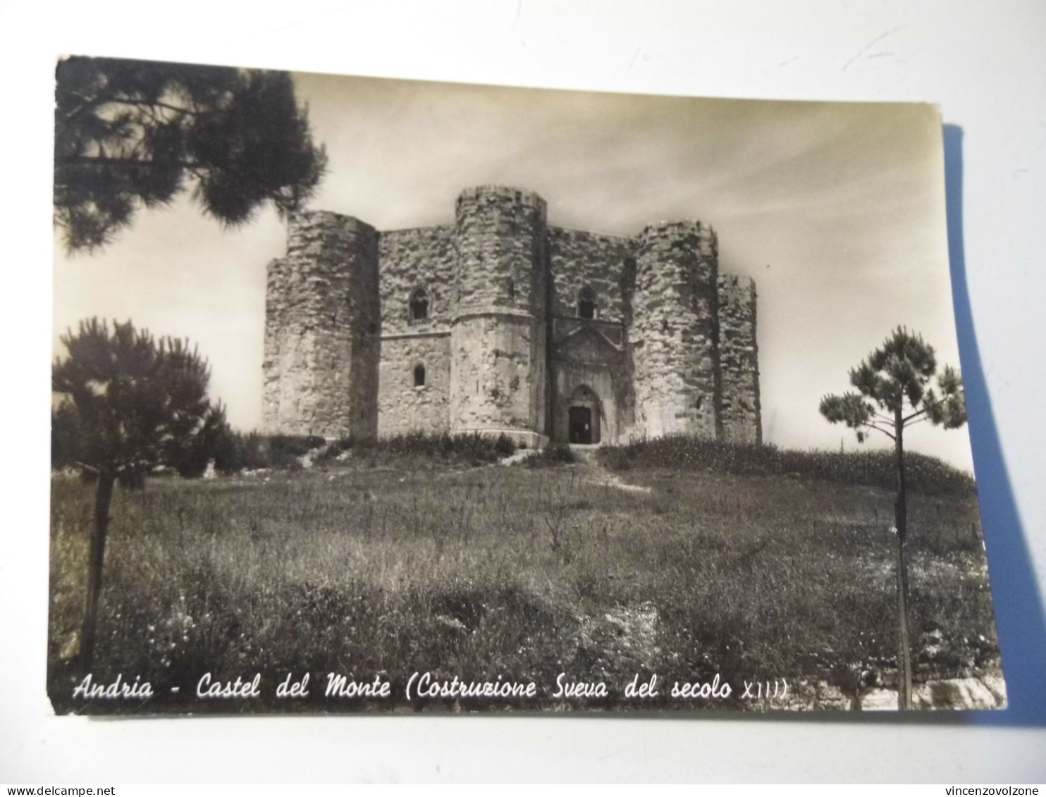 Cartolina Viaggiata "ANDRIA Castel Monte ( Costruzione Sveva Del Secolo XIII )" 1949 - Andria