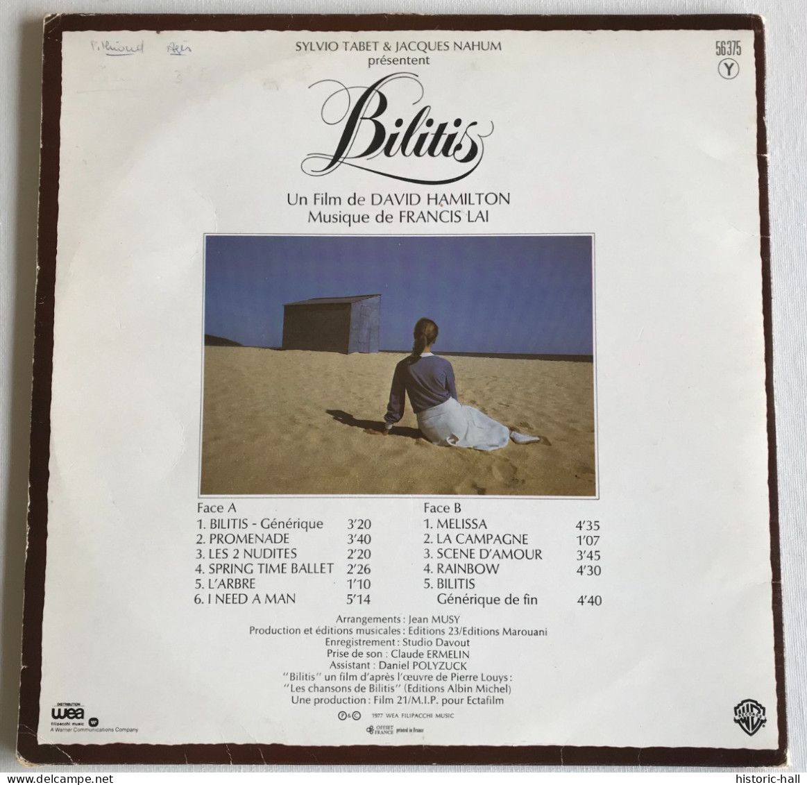 Bande Originale Du Film - BILITIS - LP - 1977 - French Press - Filmmusik