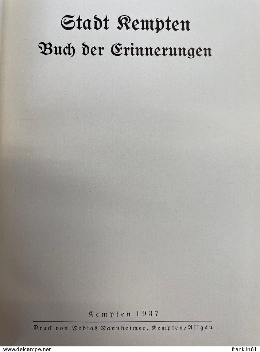 Stadt Kempten : Buch Der Erinnerungen. - 4. Neuzeit (1789-1914)