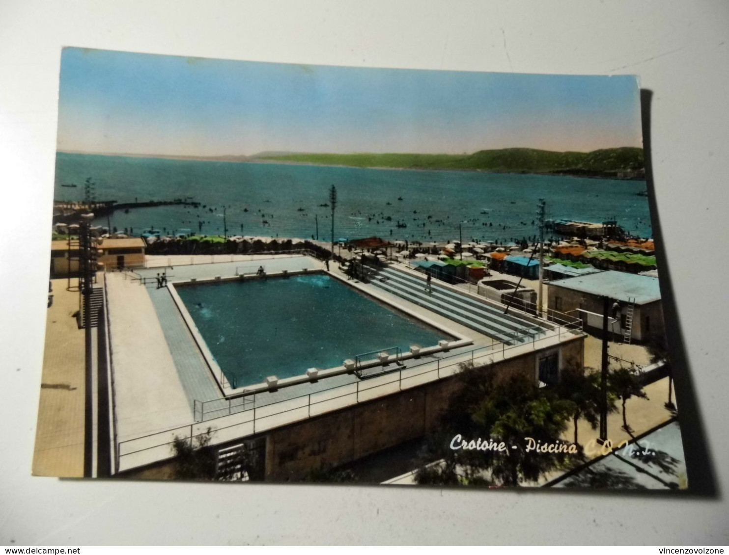 Cartolina Viaggiata "CROTONE Piscina C.O.N.I. " 1962 - Crotone