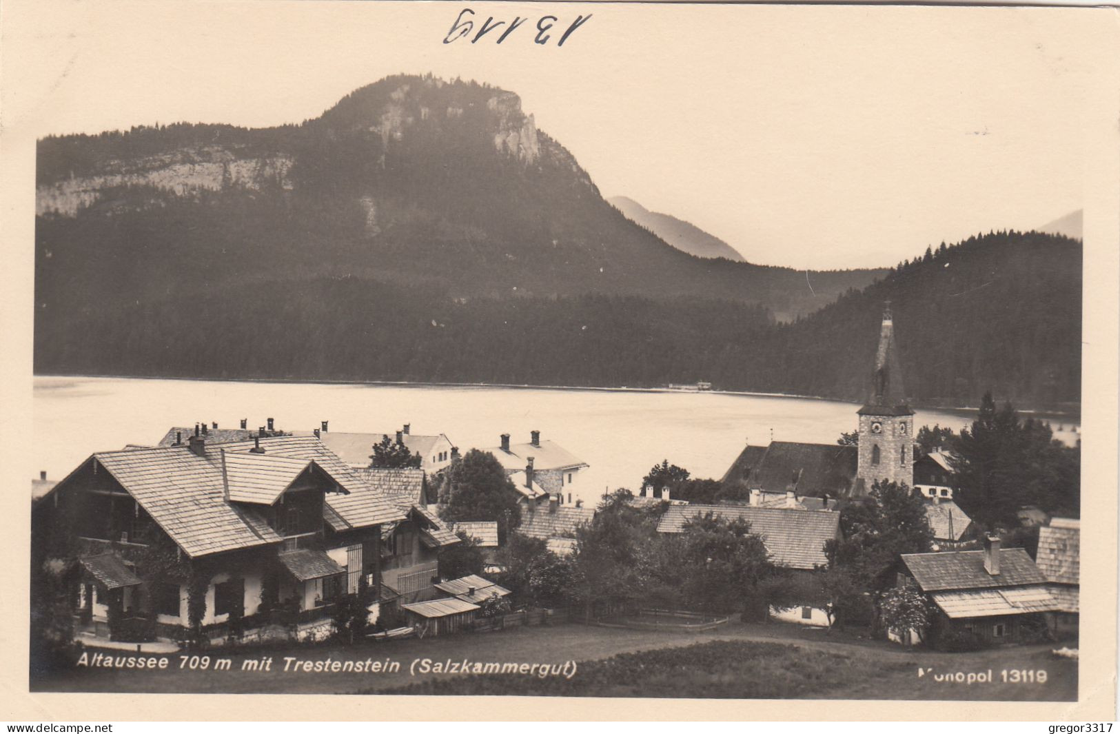 D8136) ALTAUSSEE Im Salzkammergut Mit Trestenstein - Alte FOTO AK  Mit KIRCHE U. HAUS DETAIL Top ! - Ausserland