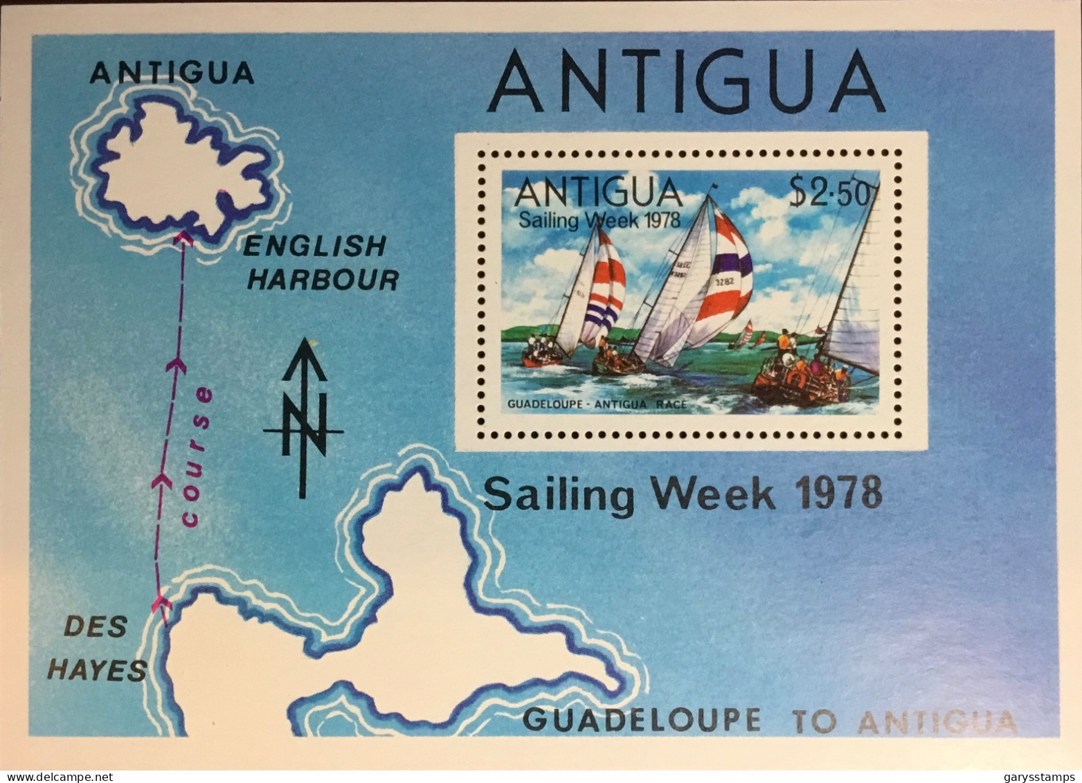 Antigua 1978 Sailing Week Minisheet MNH - 1960-1981 Autonomia Interna