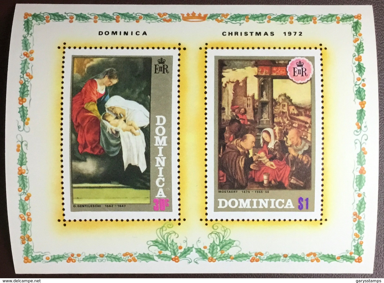 Dominica 1972 Christmas Minisheet MNH - Dominica (...-1978)