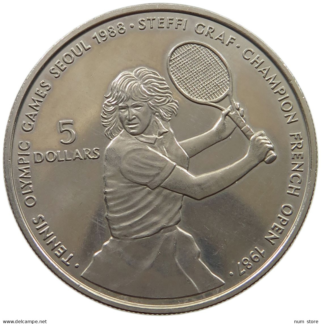 NIUE 5 DOLLARS 1987 STEFFI GRAF #a096 0245 - Niue