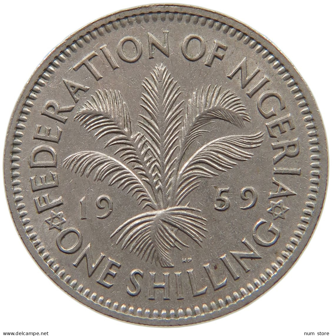 NIGERIA SHILLING 1959 Elizabeth II. (1952-2022) #c020 0079 - Nigeria