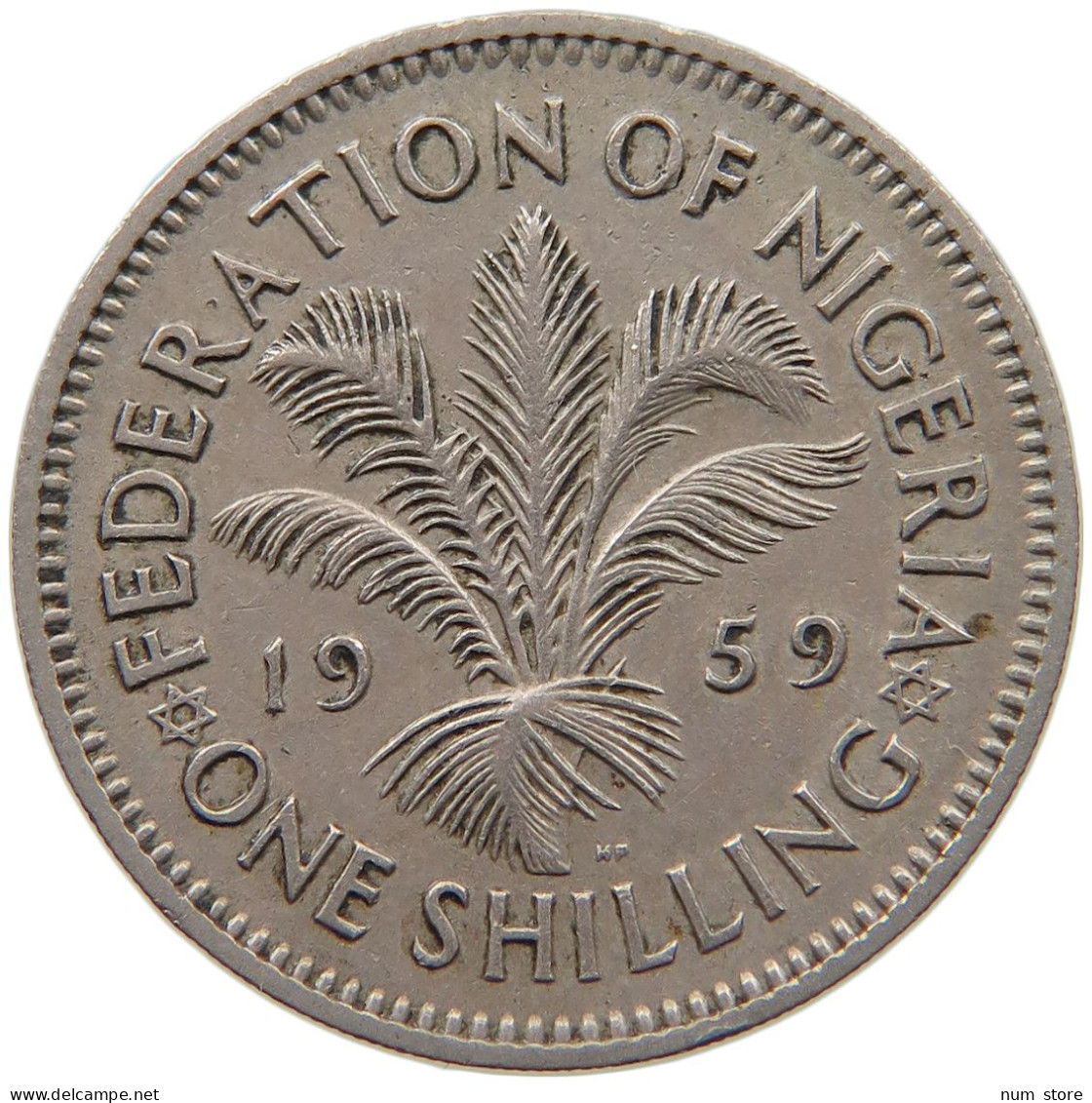 NIGERIA SHILLING 1959 Elizabeth II. (1952-2022) #c010 0233 - Nigeria