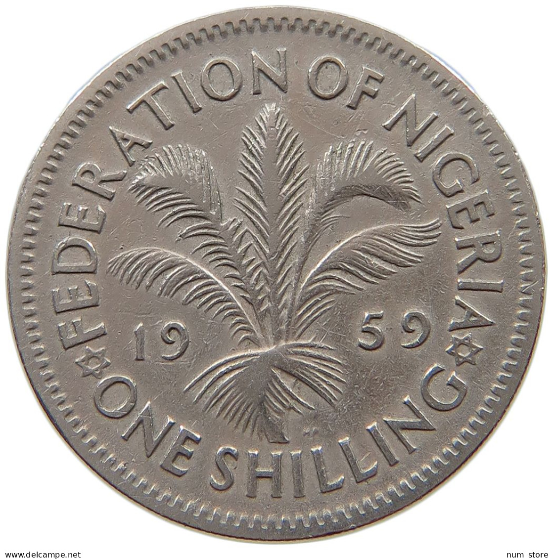 NIGERIA SHILLING 1959 Elizabeth II. (1952-2022) #a017 0109 - Nigeria