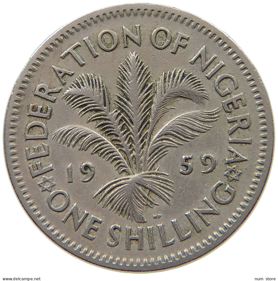 NIGERIA SHILLING 1959 Elizabeth II. (1952-2022) #a016 0601 - Nigeria