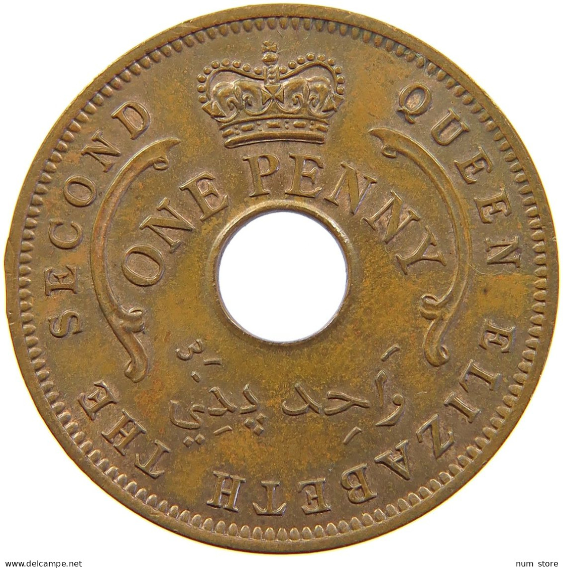 NIGERIA PENNY 1959 Elizabeth II. (1952-2022) #s013 0149 - Nigeria