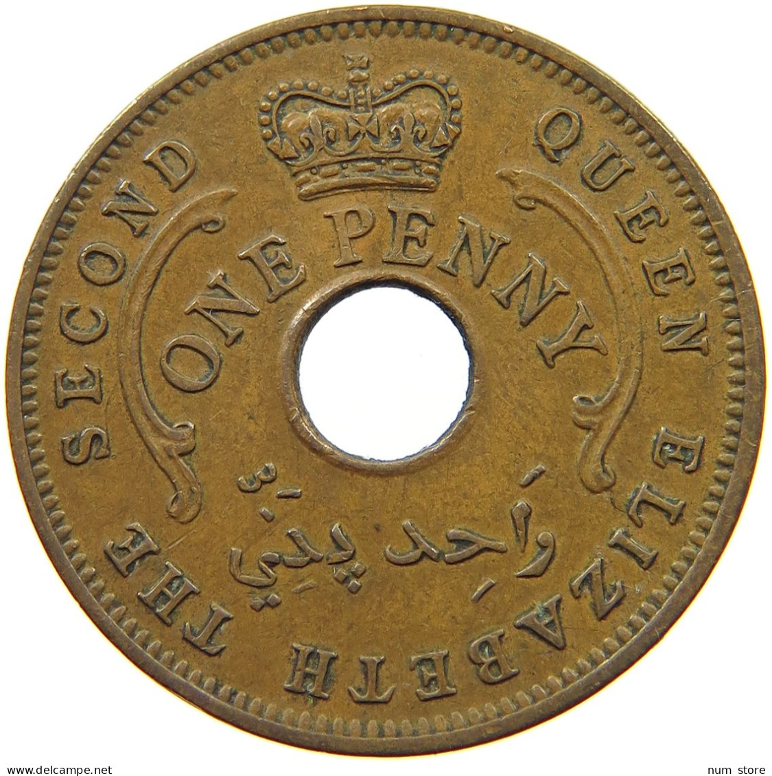 NIGERIA PENNY 1959 Elizabeth II. (1952-2022) #s046 0353 - Nigeria