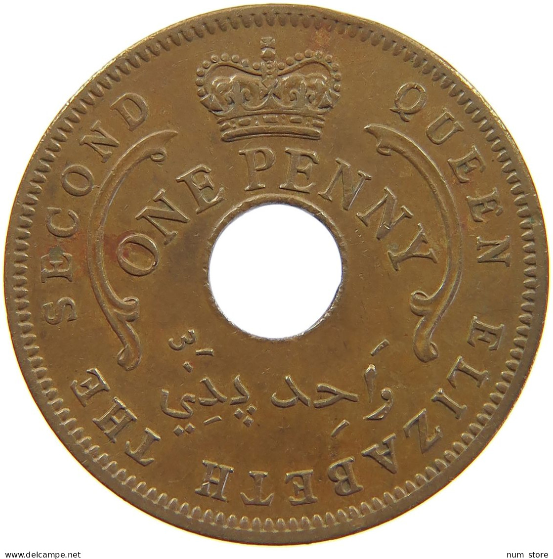 NIGERIA PENNY 1959 Elizabeth II. (1952-2022) #c034 0603 - Nigeria