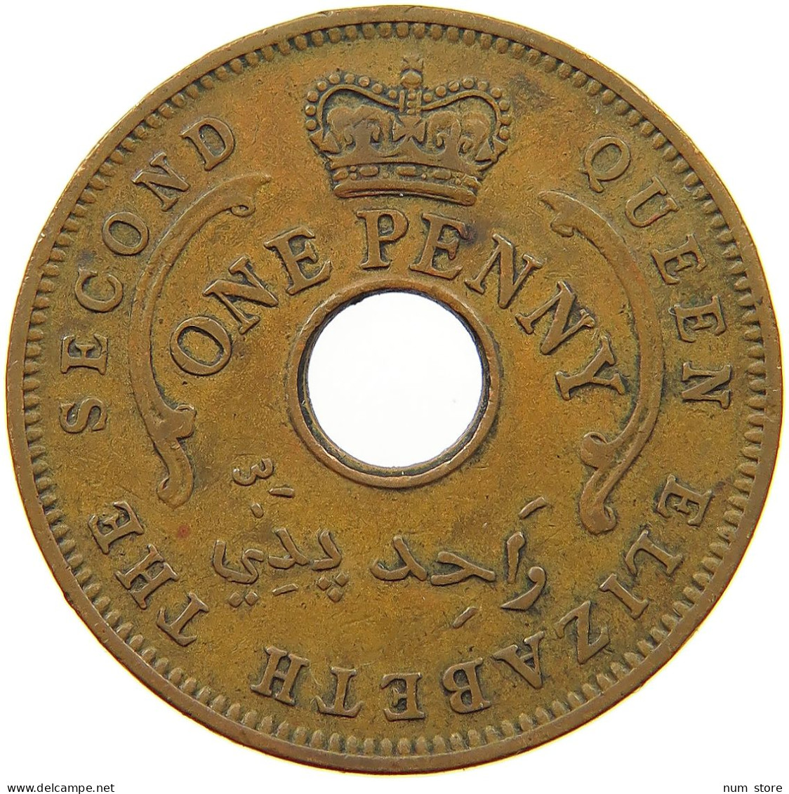 NIGERIA PENNY 1959 Elizabeth II. (1952-2022) #a009 0119 - Nigeria