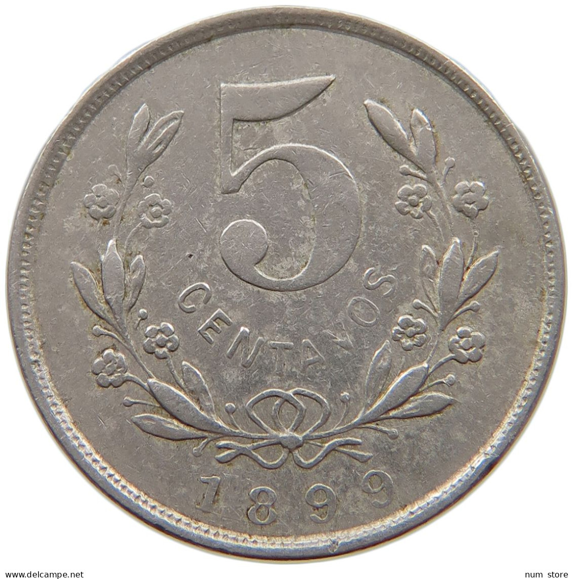 NICARAGUA 5 CENTAVOS 1899  #t133 0289 - Nicaragua