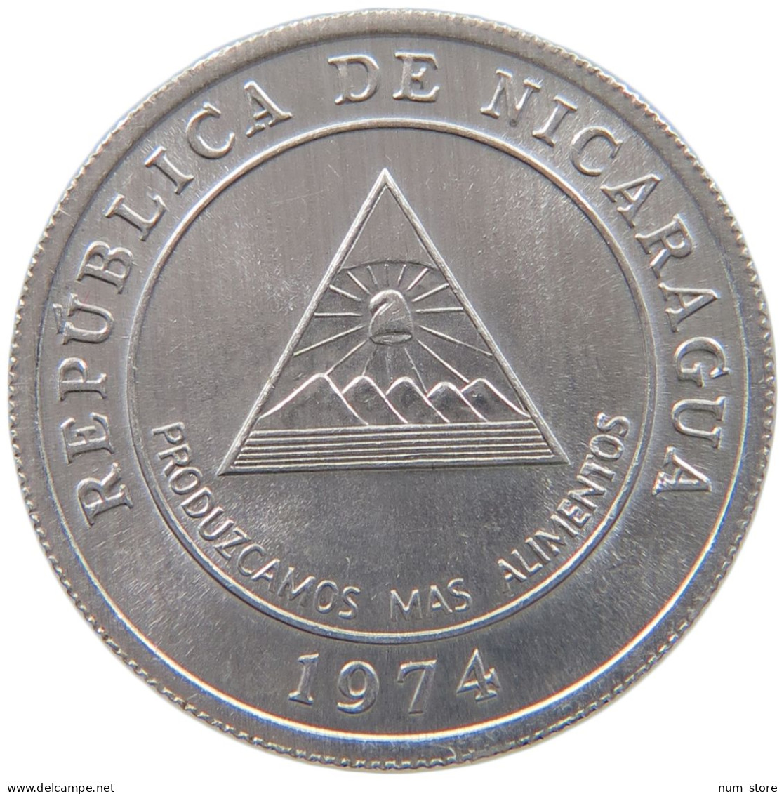 NICARAGUA 5 CENTAVOS 1974  #a051 0731 - Nicaragua