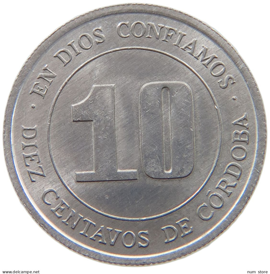 NICARAGUA 10 CENTAVOS 1974 FAO #c015 0433 - Nicaragua