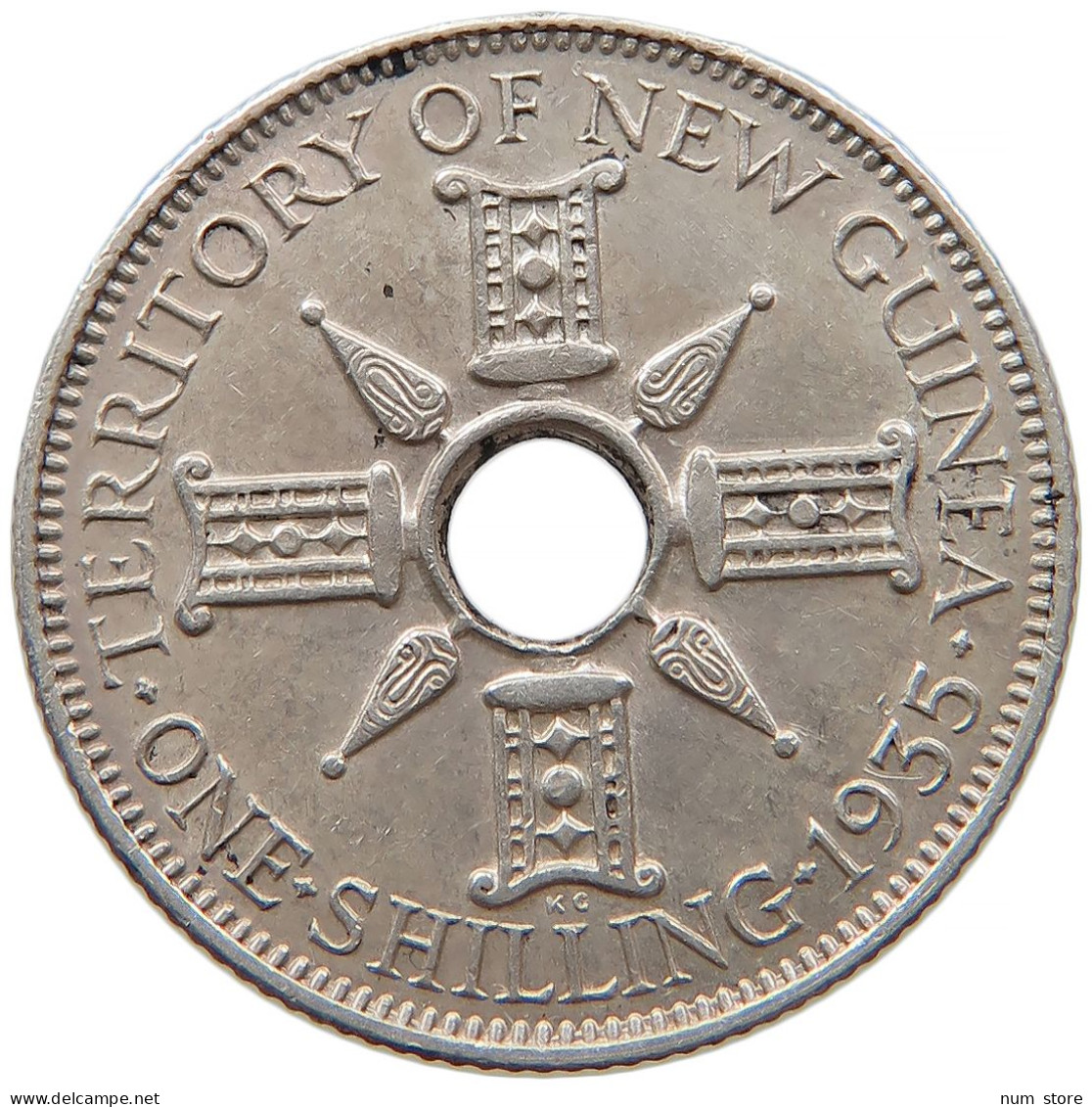 NEW GUINEA SHILLING 1935 George V. (1910-1936) #t011 0179 - Papouasie-Nouvelle-Guinée