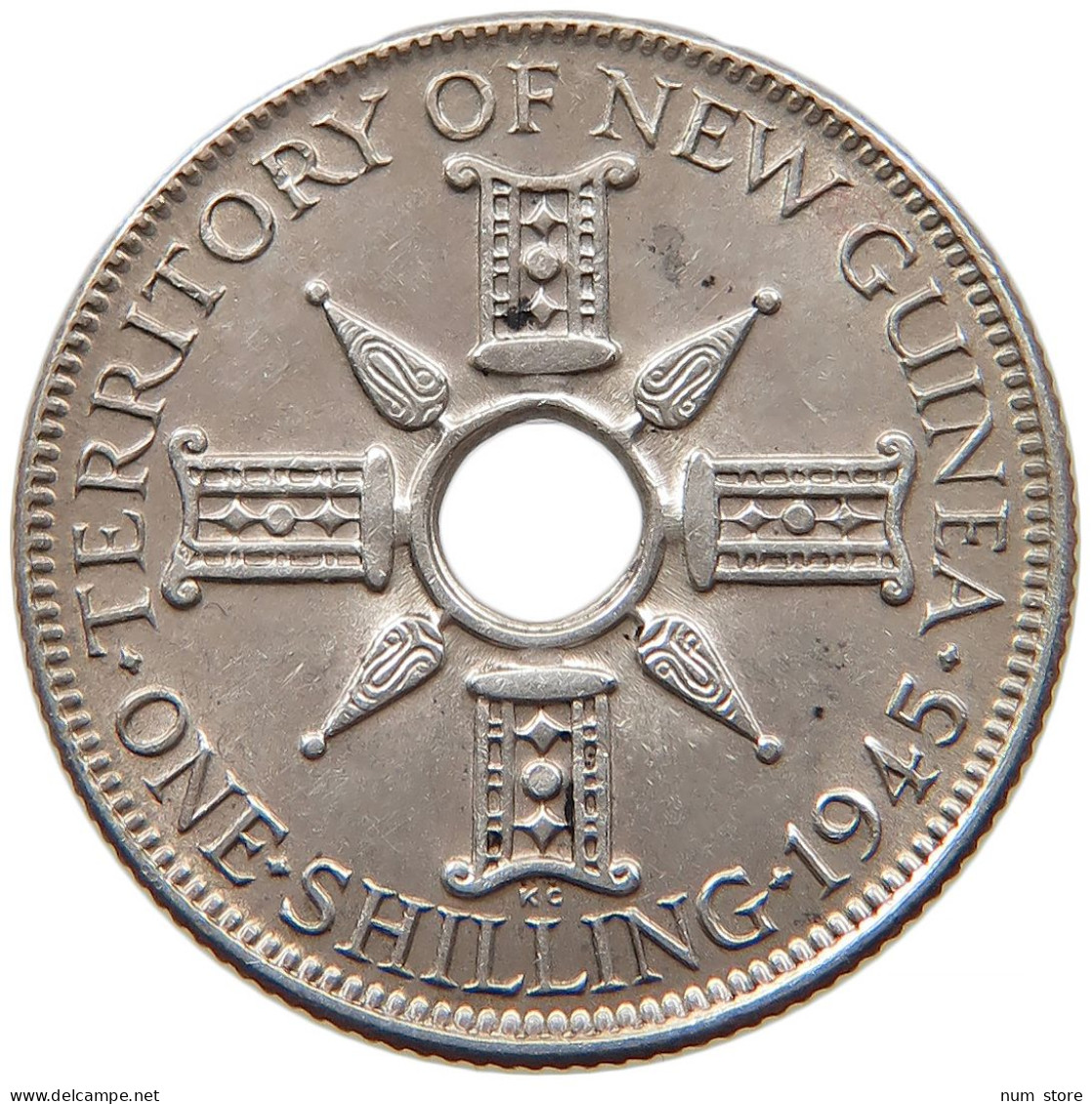 NEW GUINEA SHILLING 1945 George VI. (1936-1952) #t013 0121 - Papúa Nueva Guinea