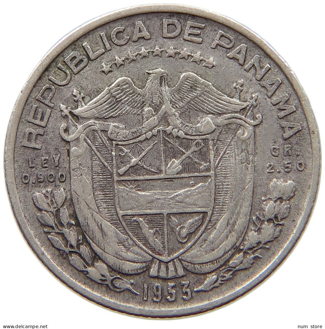 PANAMA 1/10 BALBOA 1953  #a082 0567 - Panamá