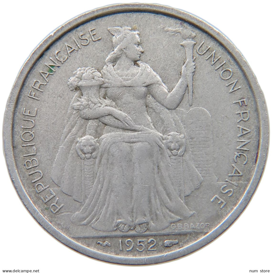 OCEANIA 5 FRANCS 1952  #a051 0423 - Otros – Oceanía