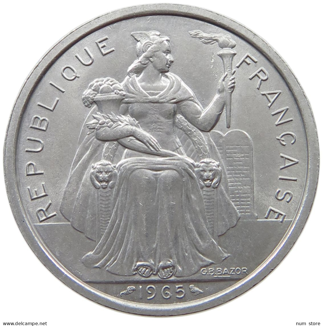 POLYNESIA 5 FRANCS 1965  #a021 1123 - French Polynesia