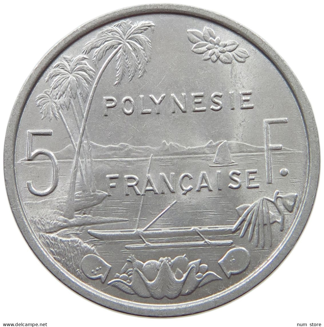 POLYNESIA 5 FRANCS 1975  #a021 1121 - Französisch-Polynesien