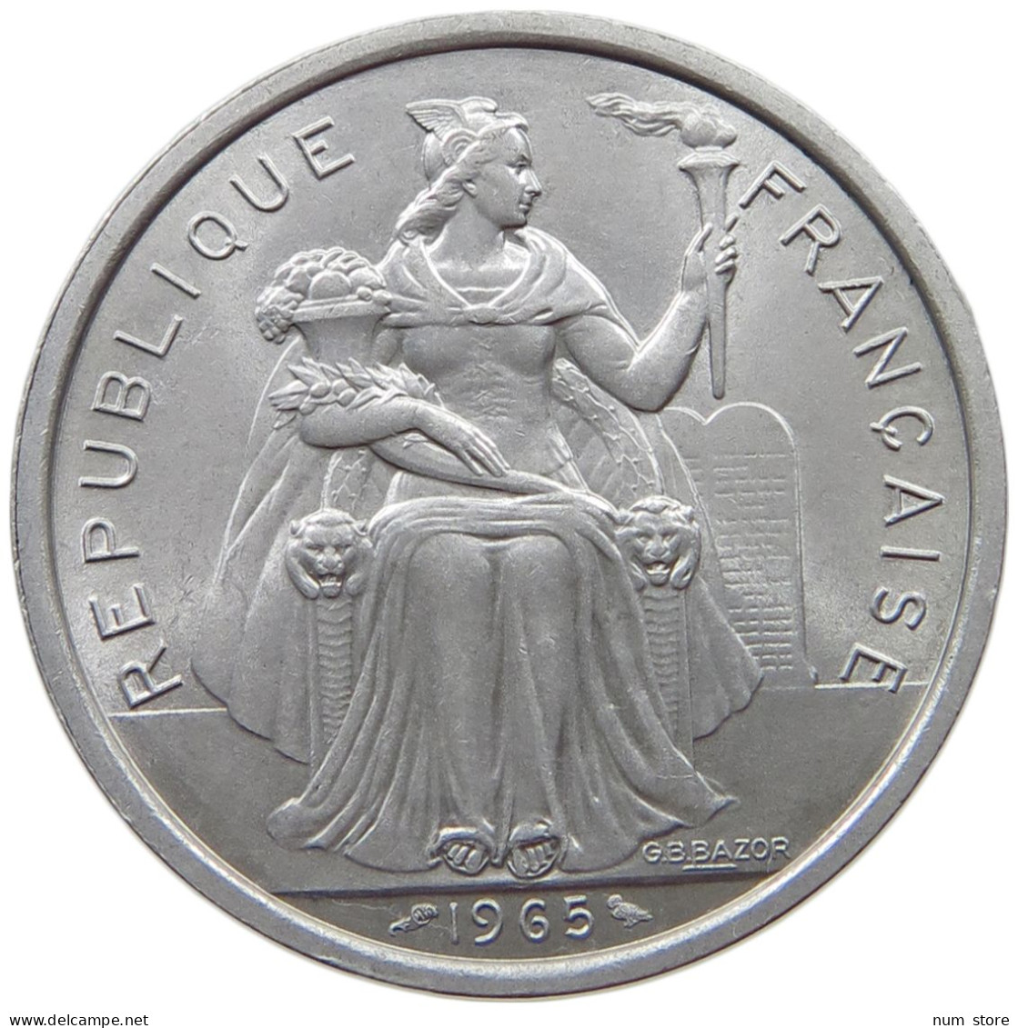 POLYNESIA 5 FRANCS 1965  #a021 1125 - French Polynesia