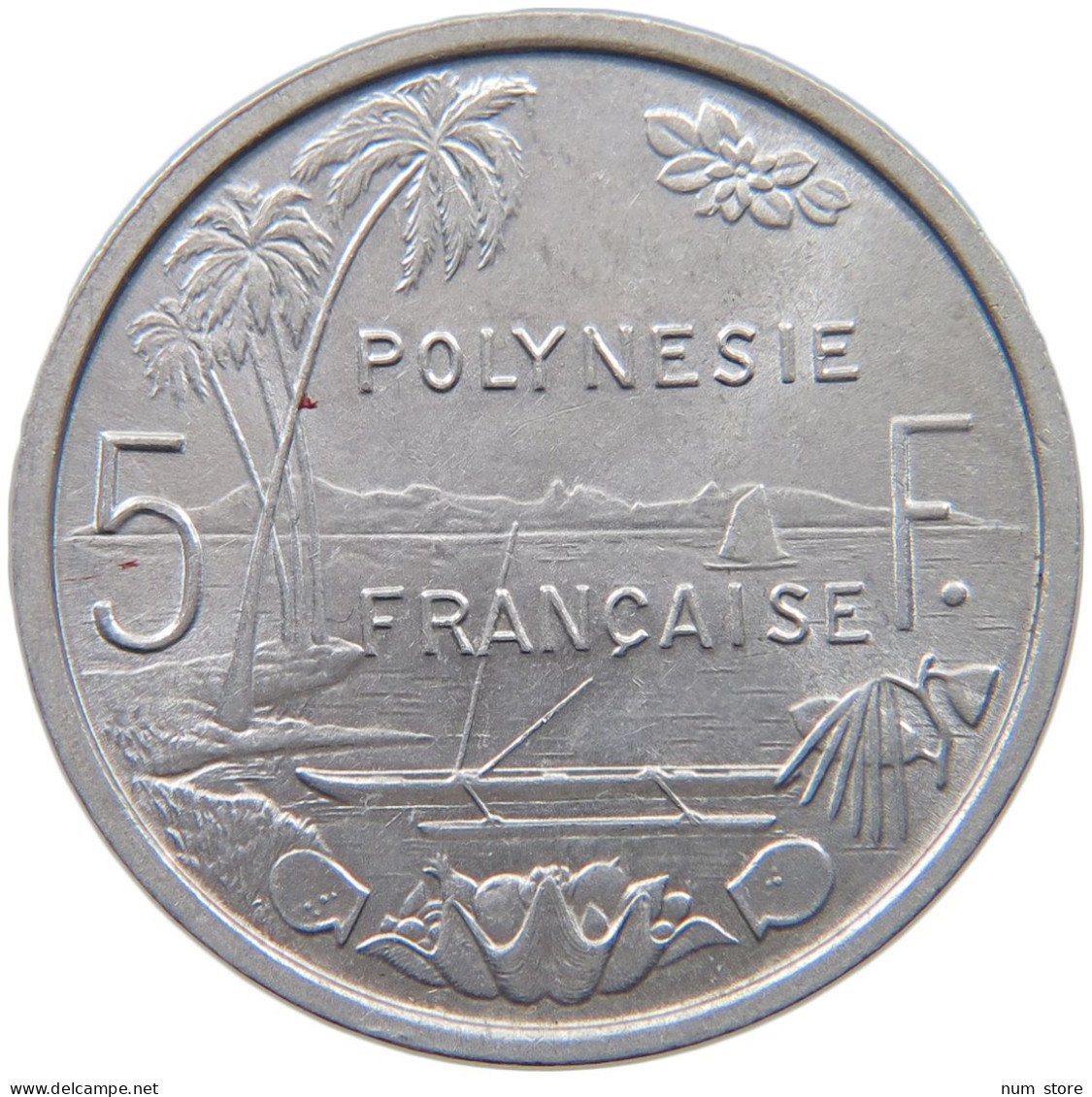 POLYNESIA 5 FRANCS 1965  #c001 0279 - Französisch-Polynesien