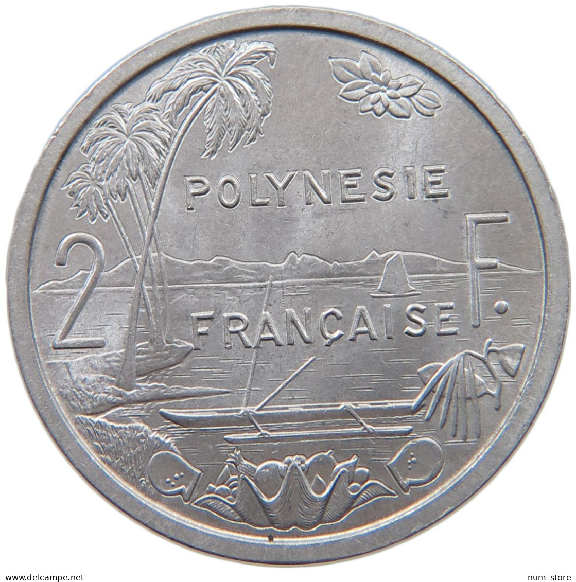 POLYNESIA 2 FRANCS 1965  #c019 0457 - Polinesia Francesa