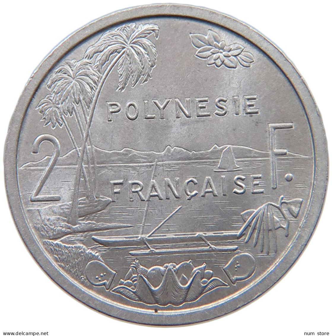 POLYNESIA 2 FRANCS 1965  #c019 0457 - Französisch-Polynesien